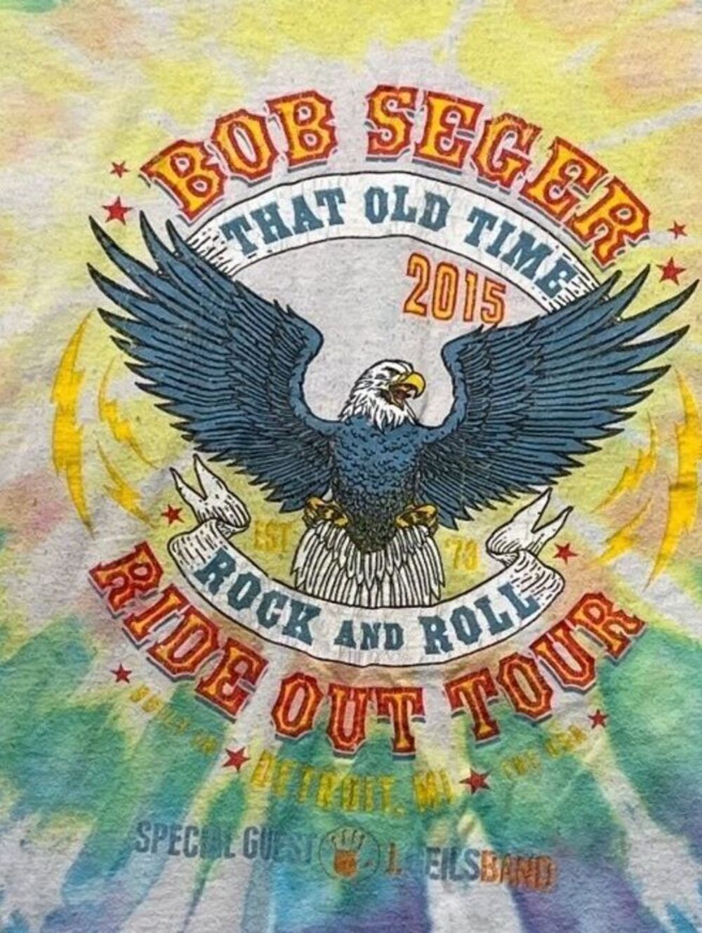 Bob Seger Preowned Large Tie Dye T-shirt